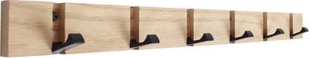 HOME It® flex kapstok met 6 haken 60 × 5,5 × 2 cm natuurlijk eiken