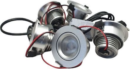 LED Set van 5 Inbouwspots - 4W - RVS - 2700K - Dim - Ø62-ZM52 - Gratis Trafo