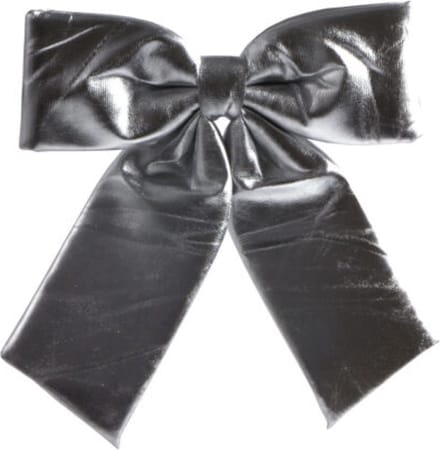 Svenska Living kerstdecoratie hangstrik 28x28cm zilver textiel.