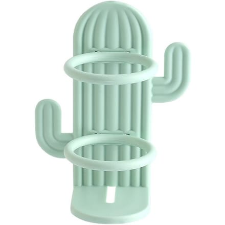 Porte-brosse à dents non perforé cactus mignon gain de place mural étanche et égouttant porte-brosse à dents white