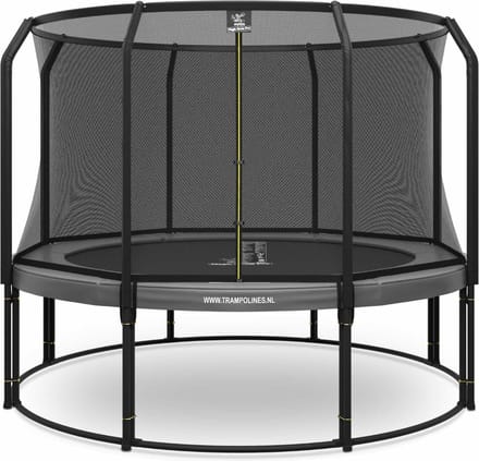 Magic Circle Pro - Trampoline met veiligheidsnet - ø 366 cm - Grijs - Ronde trampoline met net - Buitenspeelgoed