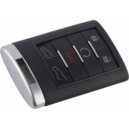 Coque de clé télécommande intelligente sans clé de remplacement 6 boutons pour Cadillac Escalade black