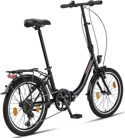 Opvouwbare Vouwfiets 20 inch – Shimano 6 Versnellingen – LED Licht – Quick-Fold Systeem – Compacte Stadsfiets