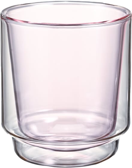HARIO Double-Walled Matcha Cup - 370mL - Dubbelwandige Matchakop - Hittebestendig Glas - Roze