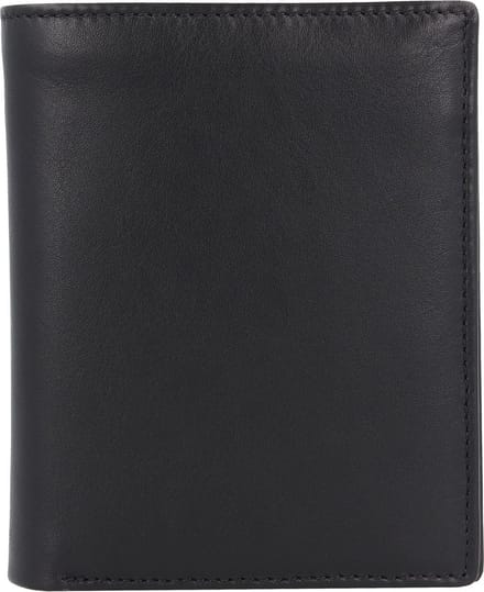 Esquire Leren Portemonnee Frankfurt High Wallet Black Zwart