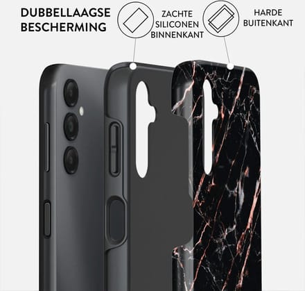 Burga Tough Case Samsung Galaxy A25 - Rose - Goud Marble