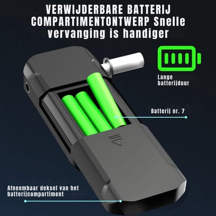 AHD® Alcohol Tester - Alcoholtesters - Alcohol Testers - Zwart - ‎16cm x 8cm x 6cm