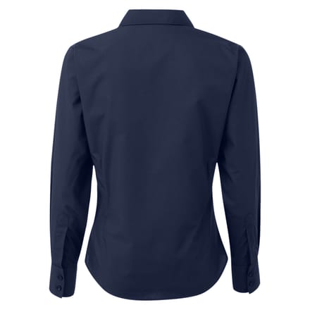 Premier Dames/Dames Popeline Blouse met Lange Mouwen (Marine)
