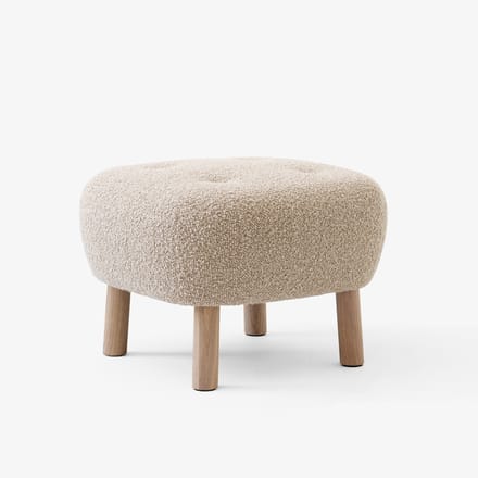 &Tradition Little Petra VB1 Fauteuil Karakorum 003/Geoliede Eik Incl. ATD1 Poef