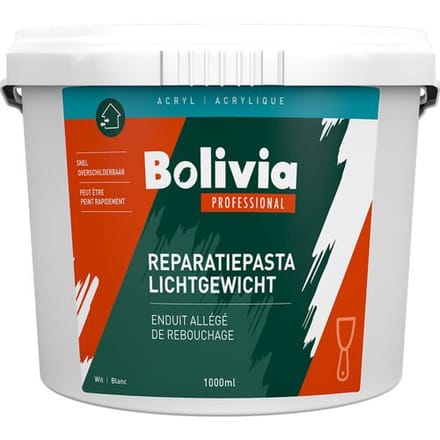 Bolivia Reparatiepasta - Lichtgewicht - Wit - 1 Liter