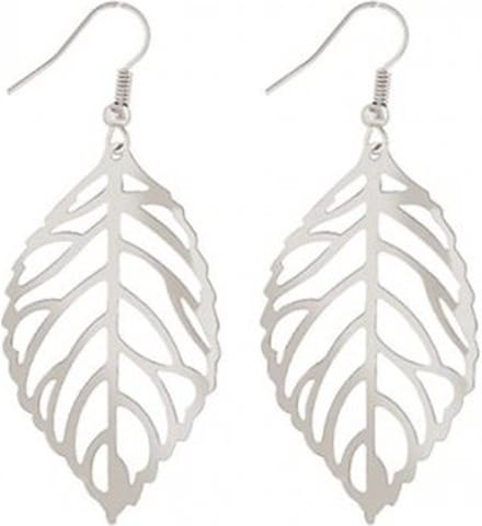 Jomide Oorhangers Blad Leaf - Zilverkleurig