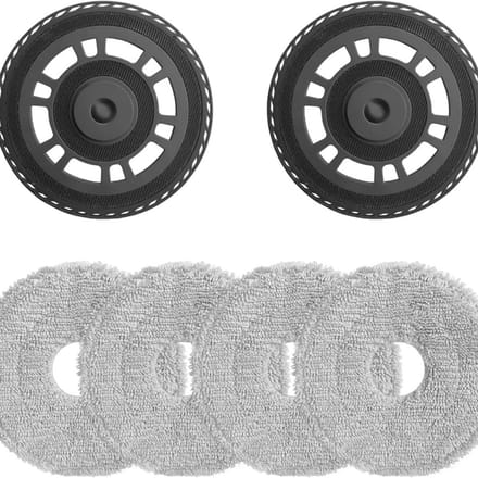 Robotstofzuiger Vervangingsset: 2 Dweilhouders & 4 Dweilpads compatibel met Dreame L10s Pro Ultra