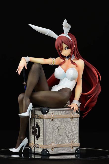Fairy Tail PVC Statue 1/6 Erza Scarlet Bunny Girl Style Type White 20 cm