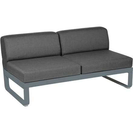 Fermob BELLEVIE 2-zits middenmodule - 26 stormgrijs mat - A3 grafietgrijs