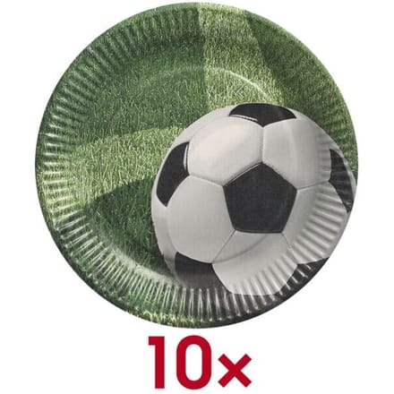 Papstar wegwerpbord Voetbal - recyclebaar - Ø 230 mm - 10 stuks
