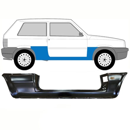 Volledige dorpel voor Fiat Panda 1980-2002 / Rechts
