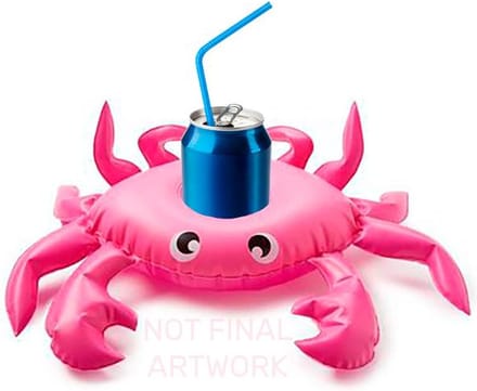 Folat - Opblaasbare drankenhouder krab