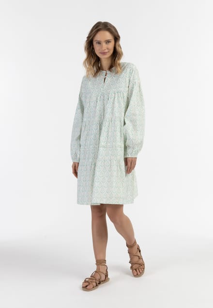 IZIA Midi-jurk met all-over print Dames turkoois