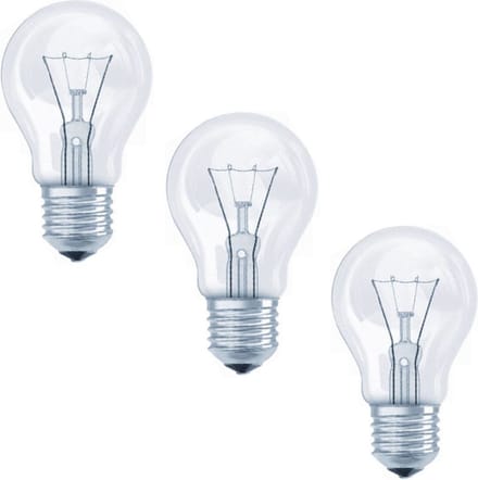 3 pak Standaard gloeilamp helder 40W E27 grote fitting Dimbaar