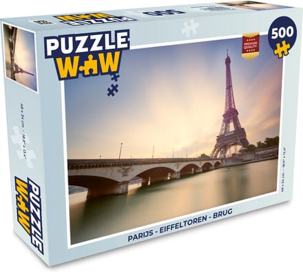 Puzzel Parijs - Eiffeltoren - Brug - Legpuzzel - Puzzel 500 stukjes