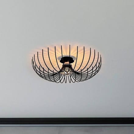 Opviq Plafondlamp Aspendos N-639, zwart, metaal, Ø 56 cm