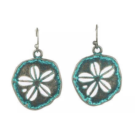 Jomide Oorhangers Boho Bloem Turquoise - Zilver