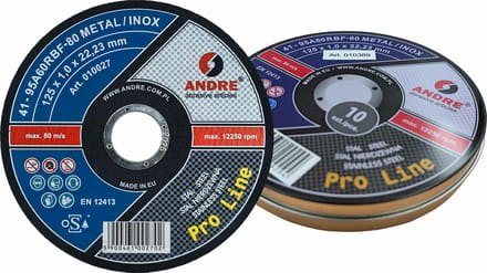 Andre PRO-LINE - Doorslijpschijf - 125mm - 1,0mm - Metaal en INOX