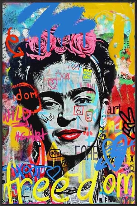 Schilderij popart Frida Kahlo