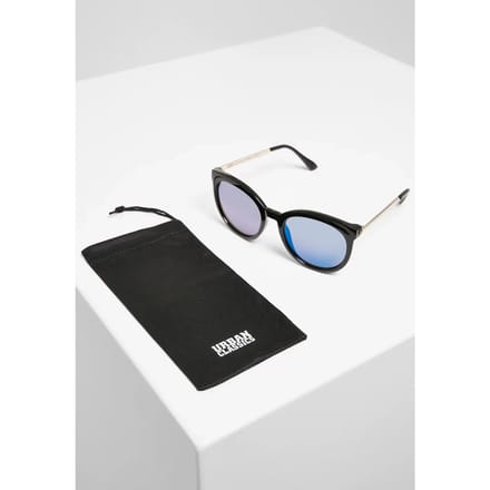 Urban Classics - Sunglasses October UC black/blue one size Zonnebril - Zwart/Blauw
