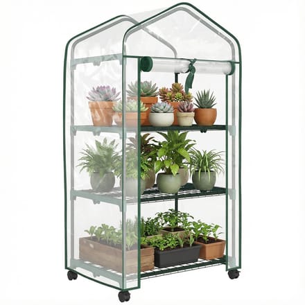 Outsunny-kas-PVC-69x49x130cm-Transparant
