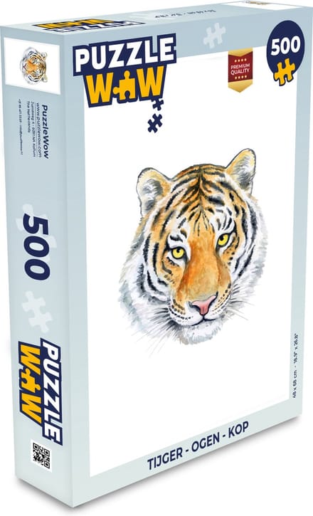 Puzzel Tijger - Ogen - Kop - Legpuzzel - Puzzel 500 stukjes