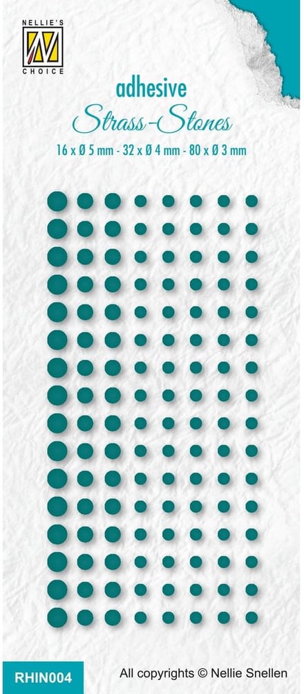 Nellie Snellen Adhesive Rhinestones Set 4 Christmas Groen