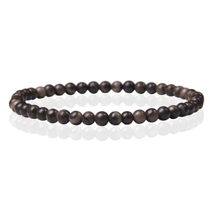 Memphis Natuursteen Armband - 4mm Black Malachite