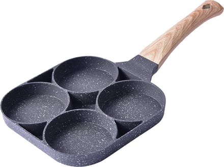 Alora 4-Delige Pannenkoekenpan - pannenkoeken maker - cakemaker - omeletpan - omeletmaker - eierpan - koekjes maker - 4-in-1 pannenset