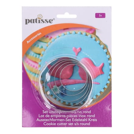 Patisse uitsteekvorm - RVS - 5 delig - Rond