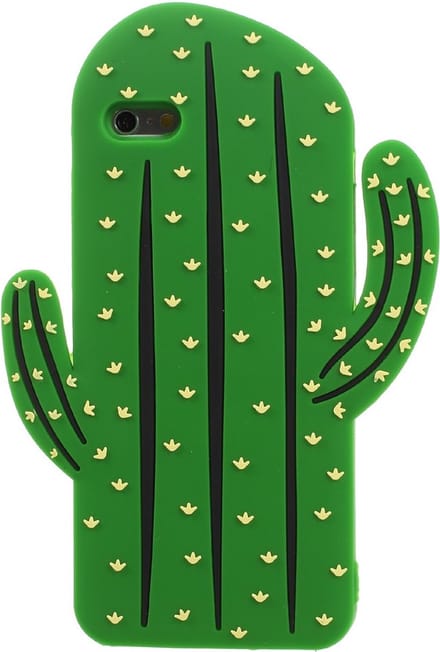 Peachy 3D cactus hoesje silicone geschikt voor iPhone 6 Plus 6s Plus - Groen