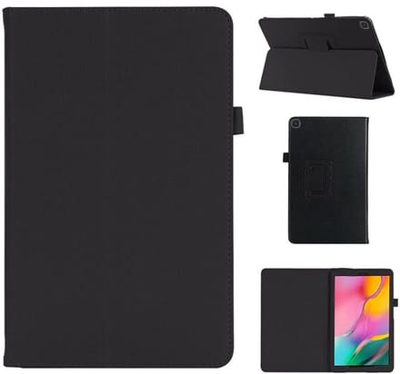 EtuiTab - Samsung Galaxy Tab S6 Lite Case - Stand - Zwart - Eco-leer