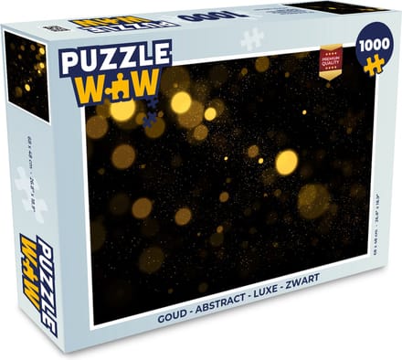 Puzzel Goud - Abstract - Luxe - Zwart - Legpuzzel - Puzzel 1000 stukjes volwassenen