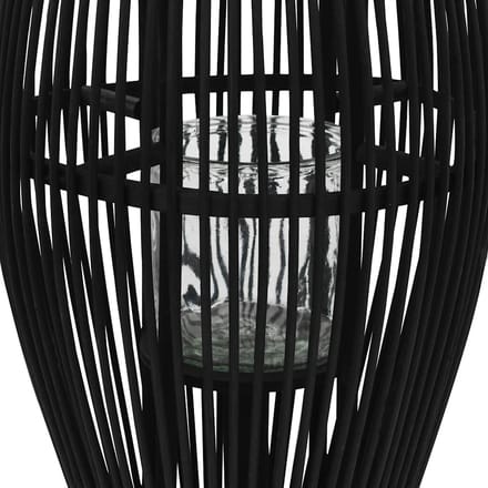 vidaXL - Lantaarnhouder - hangend - 60 - cm - bamboe - zwart