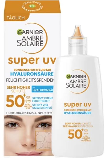 Garnier Ambre Solaire zonnefluid met hyaluronzuur, SPF 50+, 40 ml