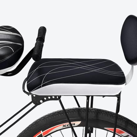 Famanu - Universele fietsstoel met stevige montage en bekleding – Zwart