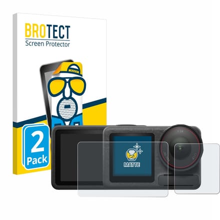 BROTECT - Screenprotector voor DJI Osmo Action 5 Pro (case-friendly) - Folie Beschermfolie matte 2 Stuks