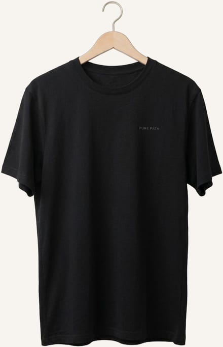 PURE PATH Essential Triangle Tee Polo's & T-shirts Heren - Polo shirt - Zwart - Maat M