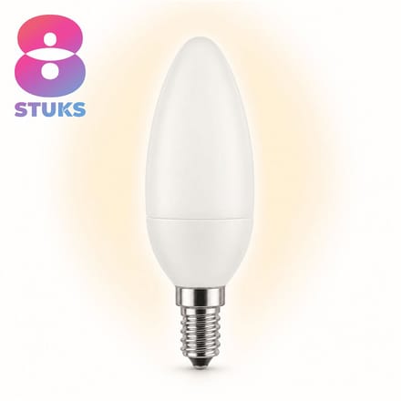 8x Kaarslamp Spaarlamp E14 - 11W - Daglicht (6400K) - 660 lm - 10 jaar - Niet Dimbaar