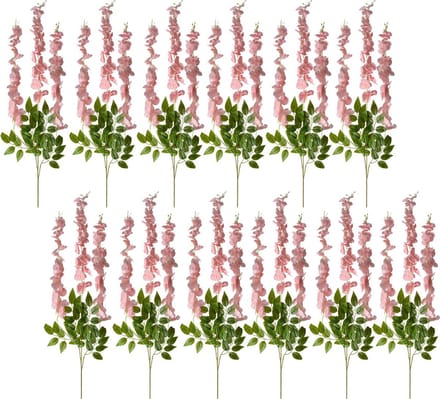 Clayre & Eef Kunstbloemen Set van 12 110 cm Roze Kunststof