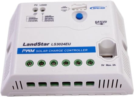 Solar Laadregelaar 30A 12/24V PWM met USB-aansluiting