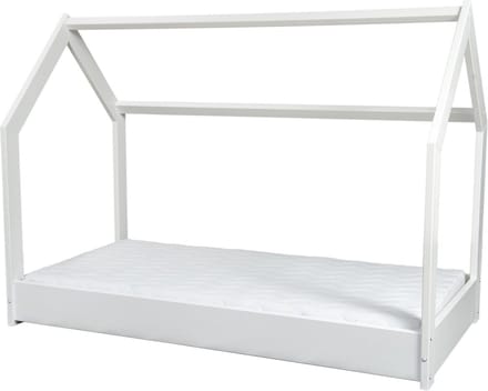 Bedhuisje - 80x160 cm - met ECO matras - wit