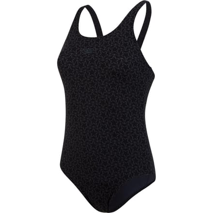 Speedo - Maat 36 -  End Boomstar Allover Muscleback Sportbadpak Dames - Black/Grey