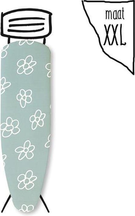 Leuke Strijkhoezen | Strijkhoes - bloemen groen - maat XXL