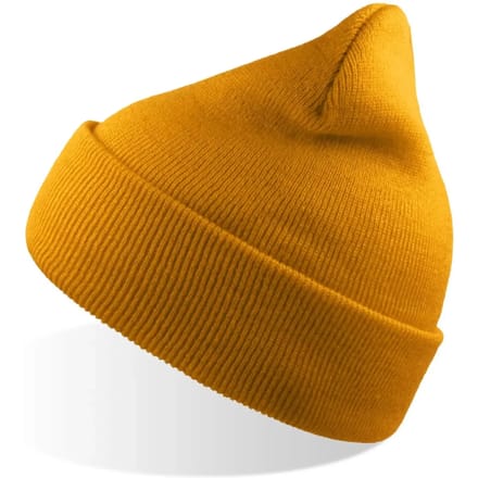 Atlantis Headwear - Wind Beanie Recycled - Mustard - One Size